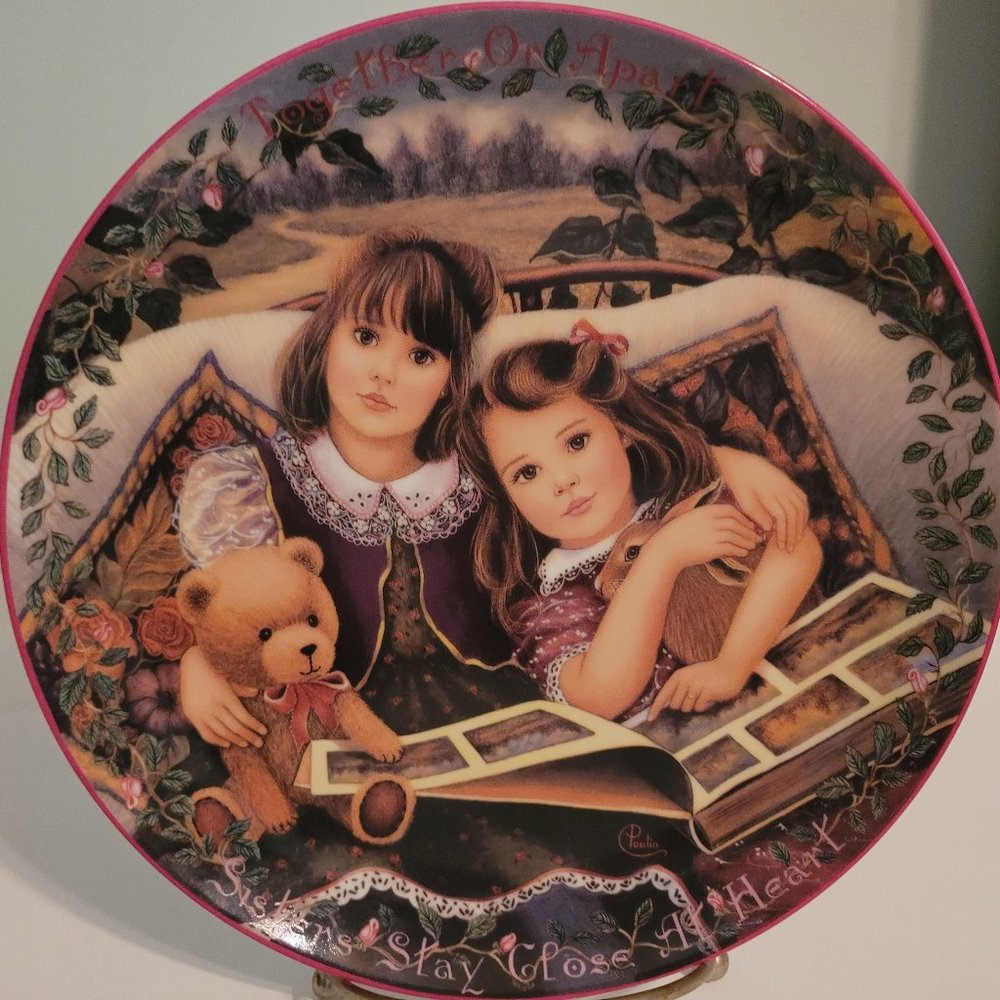 "Close at Heart" by Chantal Poulin: Bradford Exchange Kindred Moments Plate